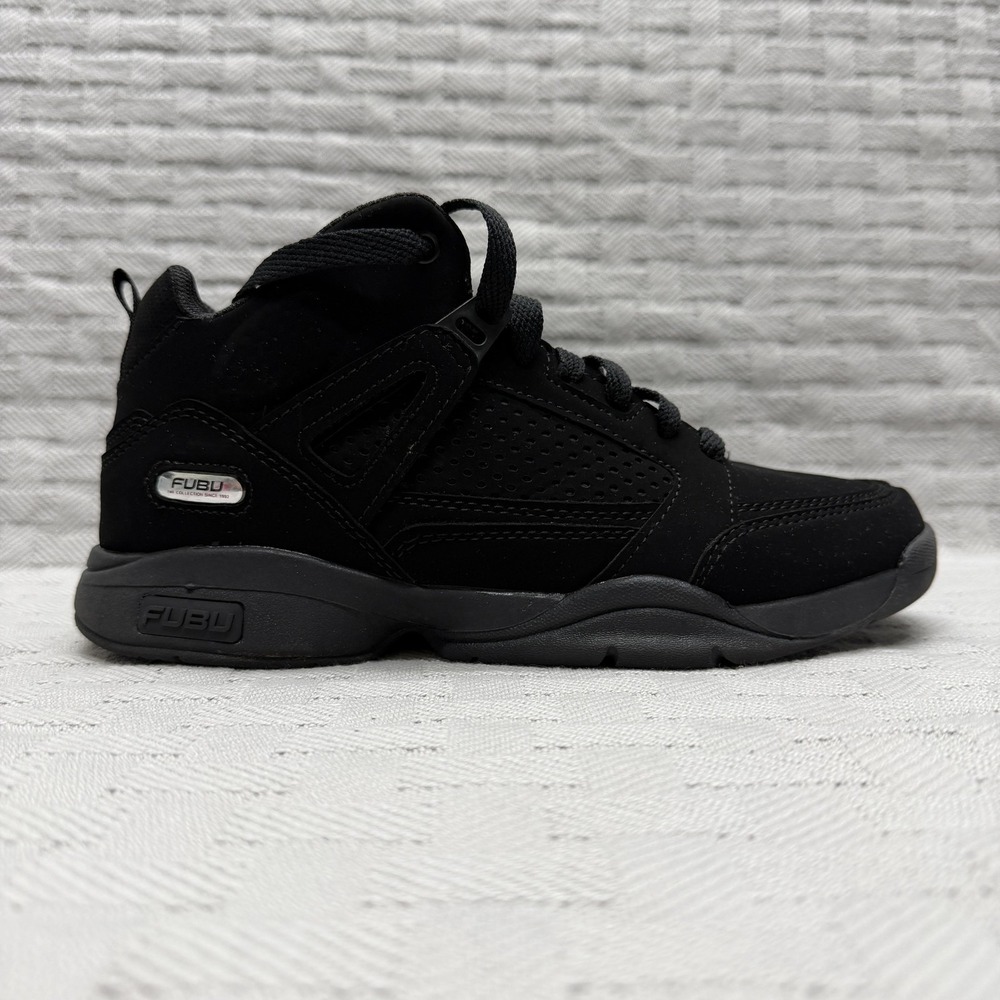 FUBU Shoes Mens Size 7 Black Mid Top Athletic Sneakers‎ Lace Up MNFB21SC003L